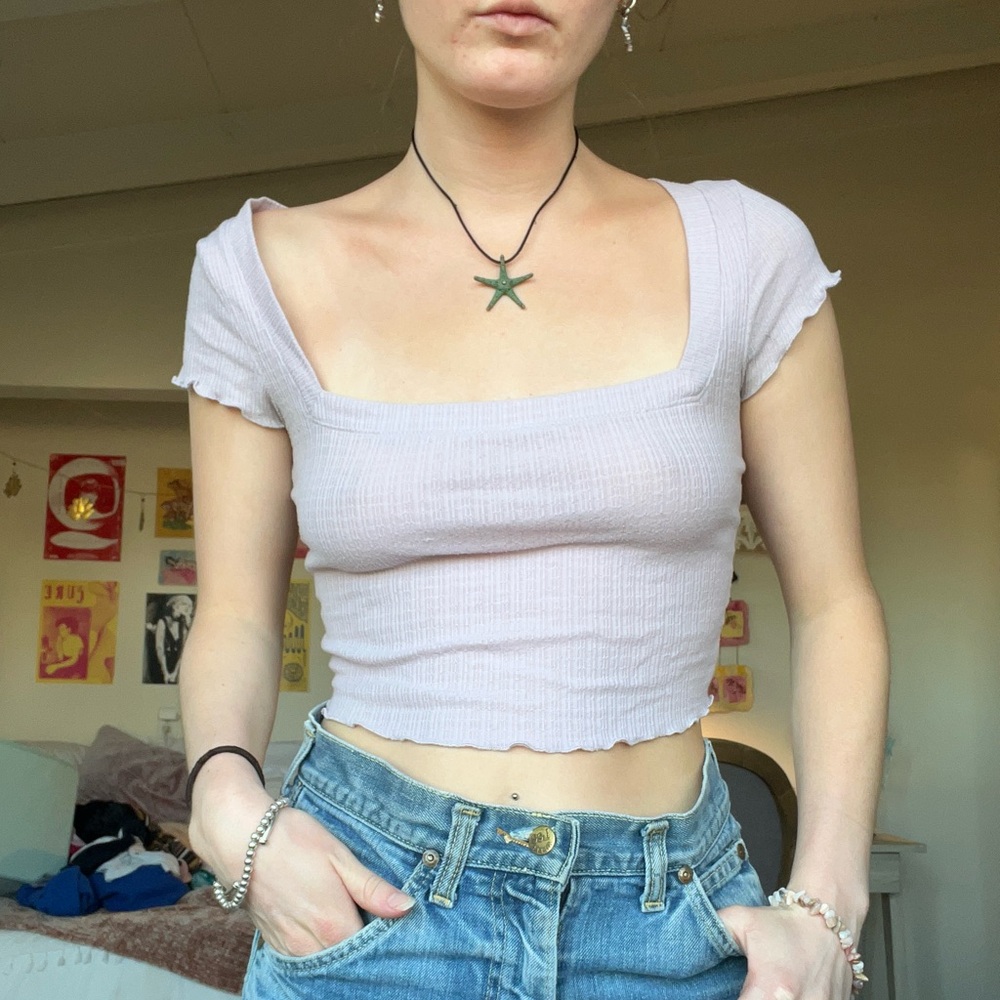 Lilac Urban Outfitters top.